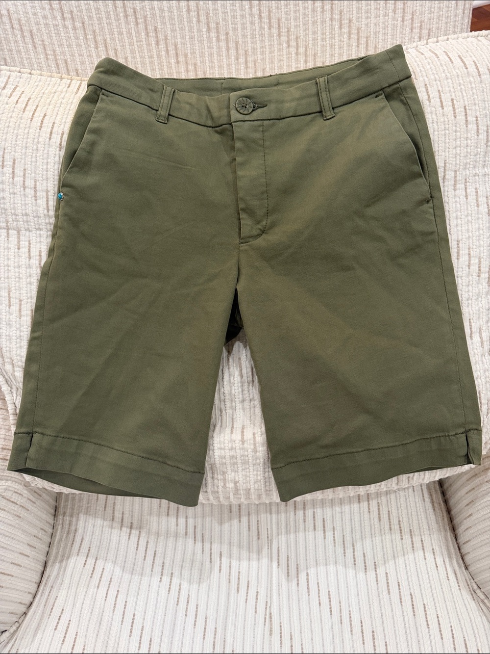 Kut from the Kloth Olive Green Bermuda Shorts Size 4 Cotton Blend Stretch